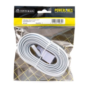 PowerlinesĀ® Telephone Extension Lead, 10m