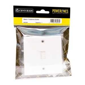 PowerlinesĀ® Flush Mounted Master Telephone Wall Socket