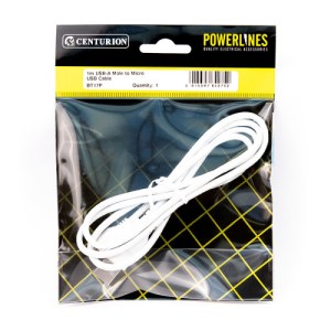 PowerlinesĀ® 1M USB-A Male to Micro USB Cable