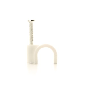 Powerlines® White Cable Clips 8mm