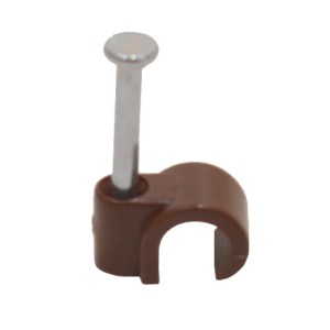 Powerlines® Cable Clips - Brown Round - 7mm -CC13L