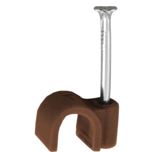 Powerlines® Brown Cable Clips 7mm