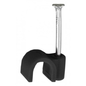 Powerlines® Black Cable Clips 7mm