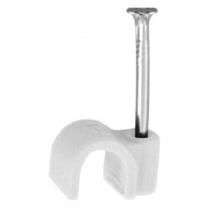 Powerlines® White Cable Clips 5mm