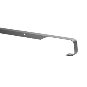 Centurion® Aluminium Straight Worktop Jointing Sections, 40mm Straight - Bull Nosed - 6mm Radius, Matt Silver