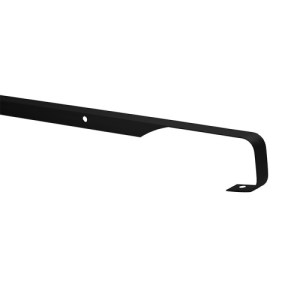 Centurion® Aluminium Straight Worktop Jointing Sections, 40mm Straight - Bull Nosed - 6mm Radius, Black