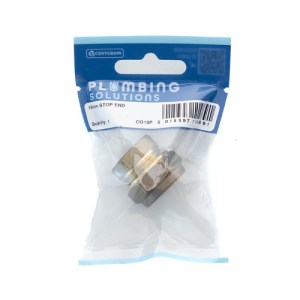 Plumbing Solutions® Brass Compression Stop End, 15mm