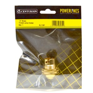 PowerlinesĀ® 1/2" Brass Thread Lamp Holder