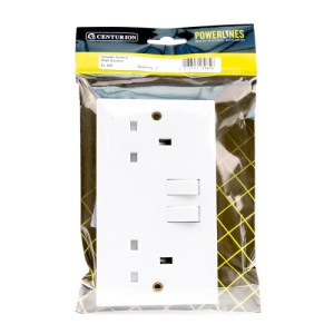 Powerlines® 13 Amp 2 Gang Switched Wall Socket