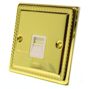 CenturionĀ® Georgian Secondary Phone Socket, White Switch