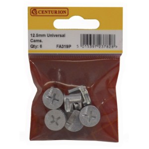 CenturionĀ® 12.5mm ZP Universal Cam Fixings (Pack of 6)