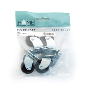 Centurion® Single Wheel Castors - Plate Fix, 31mm, Silver/Black