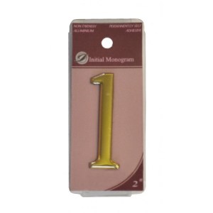 Initial MonogramĀ® 2" Gold Effect Numeral 1