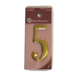 Initial MonogramĀ® 2" Gold Effect Numeral 5