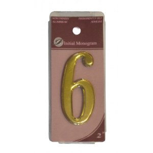 Initial MonogramĀ® 2" Gold Effect Numeral 6