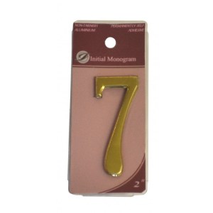 Initial MonogramĀ® 2" Gold Effect Numeral 7