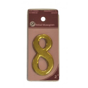 Initial MonogramĀ® 2" Gold Effect Numeral 8