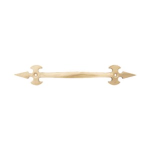 CenturionĀ® 180mm (7") PB Solid Brass Fleur De Lys Handle