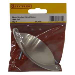 CenturionĀ® Shaker Drawer Pull, Brushed Nickel, 64mm