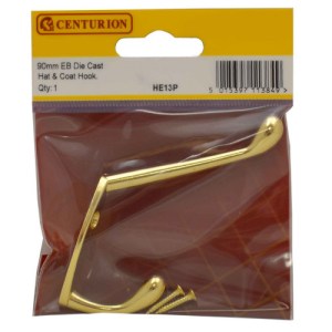 Centurion® Hat and Coat Hook, 105mm, Zinc Plated