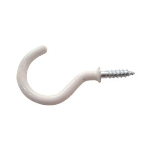 CenturionĀ® 50mm White PVC Cup Hooks (Pk 4)
