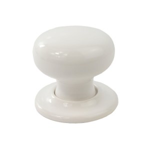 CenturionĀ® 60mm Snow White Mortice Knob set