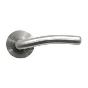 CenturionĀ® Venus Lever on Round Rose, Satin Chrome Plated, 115mm