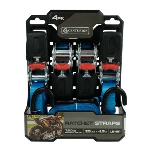 Centurion® Ratchet Tie Down, (25mm x 4.5m), 750kg