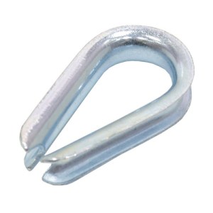 CenturionĀ® Steel Wire Rope Thimbles, Galvanised, 5mm