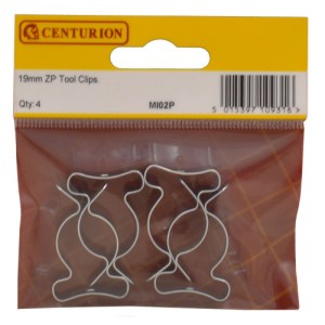 CenturionĀ® 19mm ZP Tool Clips (Pack of 4)
