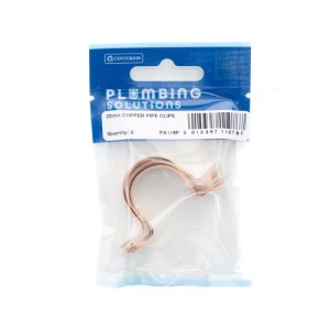 Plumbing Solutions® Copper Saddle Pipe Clips, 22mm