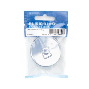 Plumbing Solutions® Chrome Plated Brass Sink Plug, 1 3/4"