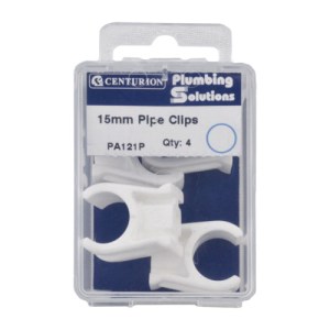 Plumbing Solutions® Plastic Snap Fix Pipe Clips, 15mm