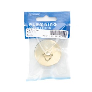Plumbing Solutions® Polished Brass Sink Plug, 1 1/2"