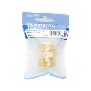 Plumbing Solutions® Washing Machine Hose Connector, 3/4" x 3/4" BSP Brass