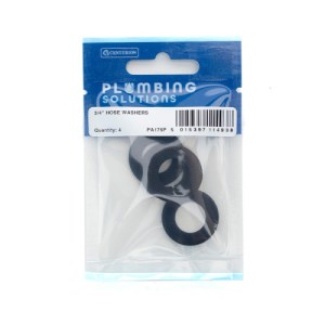 Plumbing Solutions® Rubber Hose Washers, 3/4" Washing Machine, Pack of 4