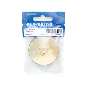Plumbing Solutions® Polished Brass Sink Plug, 1 3/4"