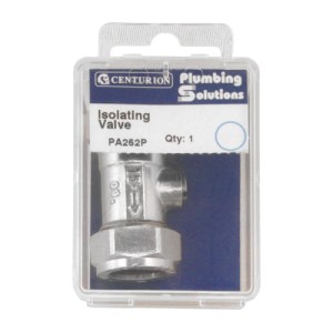 Plumbing Solutions® Chromed Isolating Valve, 15mm C x C