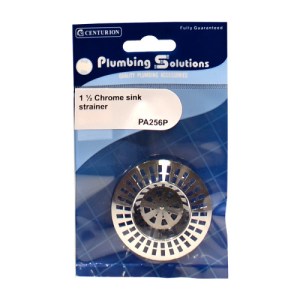 Plumbing Solutions® Chrome Plated Plastic Sink Strainer, 1 1/2"
