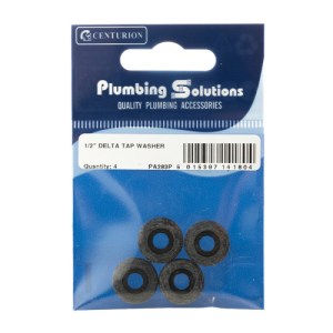Plumbing Solutions® Delta Tap Washers, 1/2", Pack of 4