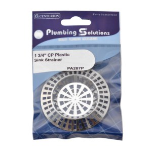 Plumbing Solutions® Chrome Plated Plastic Sink Strainer, 1 3/4"