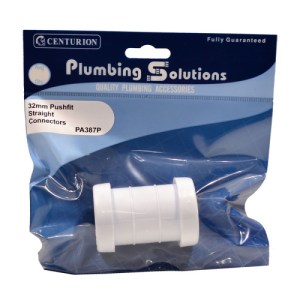Plumbing Solutions® Push Fit Straight Connector, 32mm