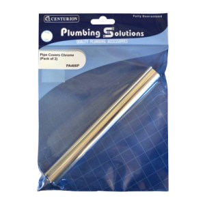 Plumbing Solutions® Chrome Pipe Cover, 15mm x 200mm