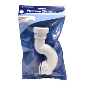 Plumbing Solutions® Shallow Bath Trap, 40 x 19mm