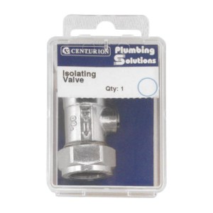 Plumbing Solutions® Chromed Isolating Valve, 22mm C x C