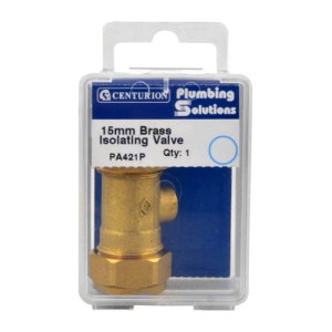 Plumbing Solutions® Brass Isolating Valve, 15mm C x C