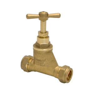 Plumbing Solutions® 22mm Brass Stop Cock