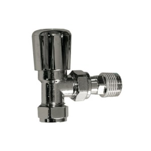 Plumbing Solutions® Angled Chrome Radiator Valve
