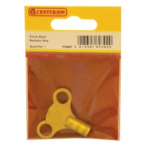 Plumbing Solutions® Radiator Key Clock Style, 40mm x 35mm, Brass