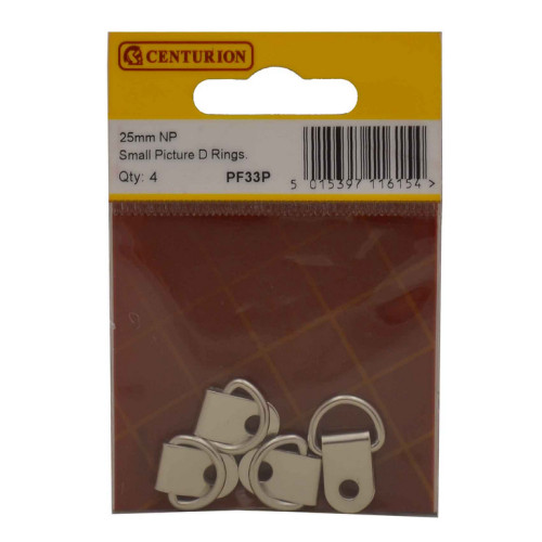 Centurion® Picture 'D' Rings, 25mm, Nickel Plated - Powered by Trade